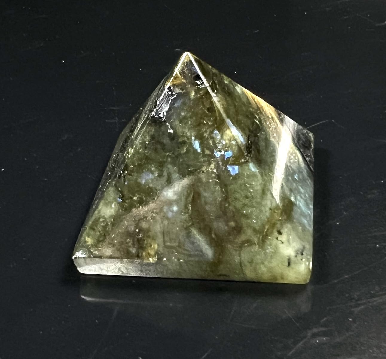 Labradorite Crystal Pyramid | 2-Inch Intuition Stone | TATTVA Collection
