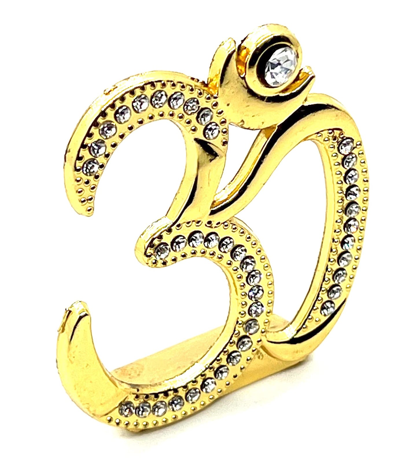 Auspicious Om Aum Sign - For Peace Harmony Tranquility - Positive Energy Generator - Repels Negative Energy, Fear, Bad Omen - Approx Size 2.25 Inches