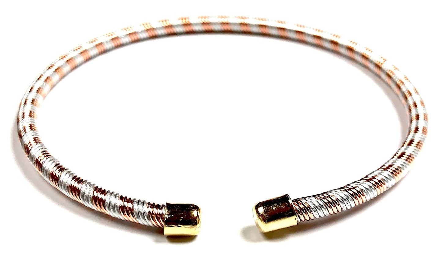 AWAKEN YOUR KUNDALINI Handmade Copper Astadhatu Cuff Bangle Bracelet - 3mm Thick - Taurus Birthstone - Virgo Astrological Sign - Root Chakra Jewelry
