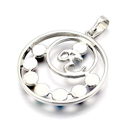 AWAKEN YOUR KUNDALINI 7 Seven Chakra Gemstone Pendant, Zinc Alloy, 1.5" Inch, Zodiac & Chakra Jewelry
