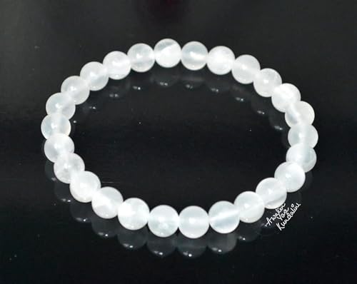 Cleanse & Uplift: Selenite Stretch Bracelet (10mm Beads) - Taurus & Gemini Birthstone & Crown Chakra Harmony