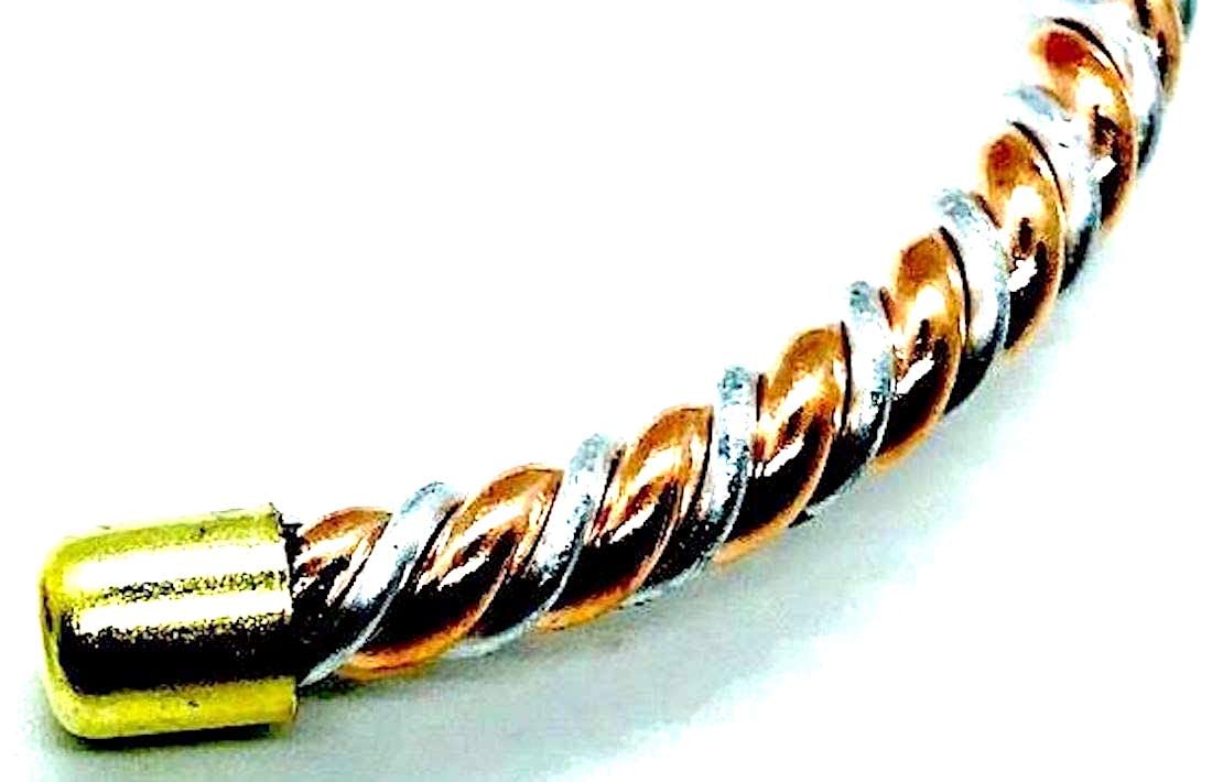 AWAKEN YOUR KUNDALINI Handmade Copper Astadhatu Cuff Bangle Bracelet - 6mm Thick - Taurus Birthstone - Virgo Astrological Sign - Root Chakra Jewelry