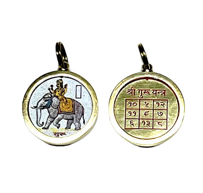 AWAKEN YOUR KUNDALINI Guru Brihaspati Yantra Kavach Pendant - Jupiter Retrograde Planet Protection Amulet - Navagraha Yantra