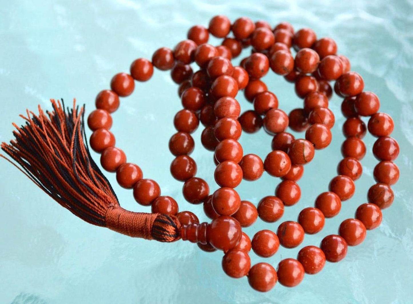 Red Jasper mala beads necklace