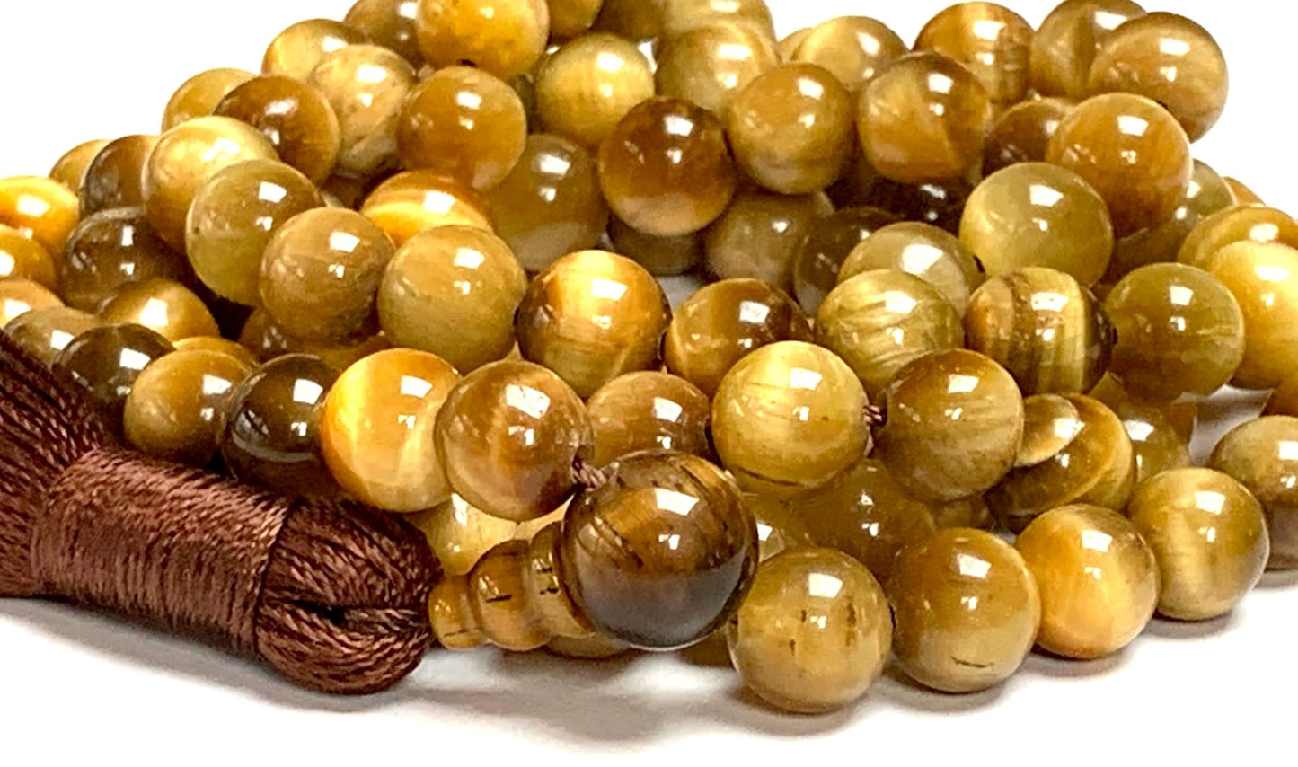 Miracle Tiger’s Eye Mala Necklace – Solar Plexus - Manipura Chakra