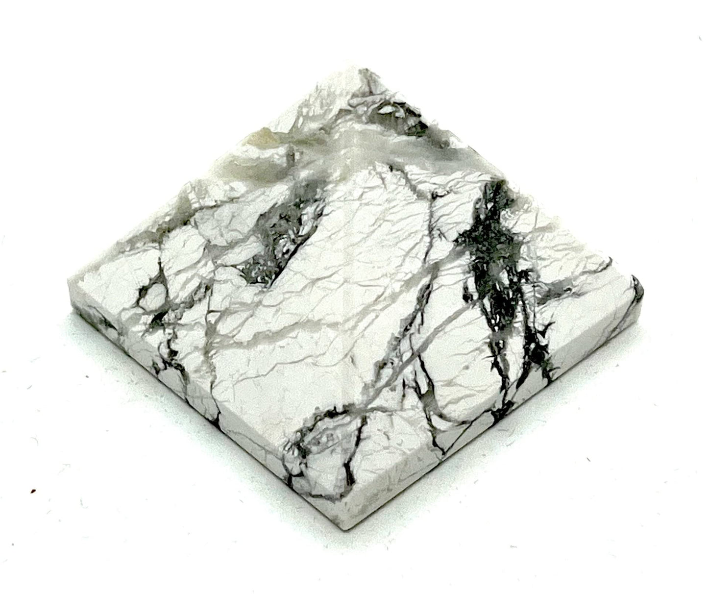 Howlite Crystal Pyramid | 2-Inch Peace Stone | TATTVA Collection