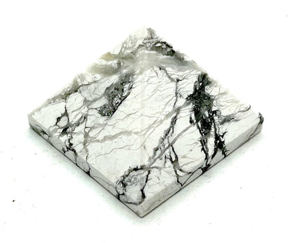 Howlite Crystal Pyramid | 2-Inch Peace Stone | TATTVA Collection