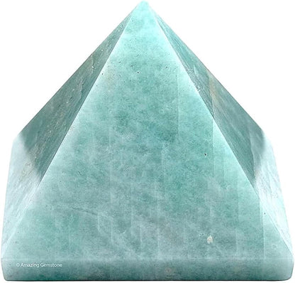 Amazonite Crystal Pyramid | 2-Inch Harmony Stone | TATTVA Collection