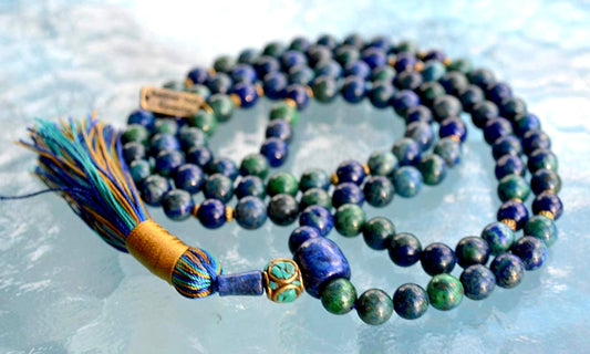 Azurite Mala Necklace | Third Eye - Ajna Chakra | CELESTA Collection