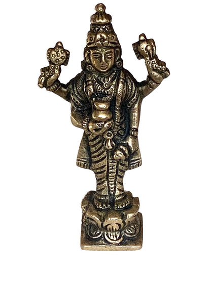 Lord Dhanvantari, God of Medicine, Divine Physician Healer, Dhanvantri Murti Statue, Religious Gift, Spiritual Gift, Diwali Gift, For Office Desk, Pooja Ghar, Alter - Approx. 3.5 Inches