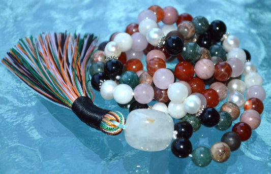 Ultimate Cancer Zodiac Mala Necklace | 108 Beads | ASTRA Collection