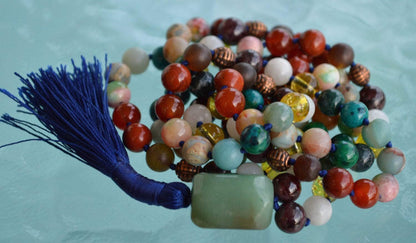 Ultimate Virgo Zodiac Mala Necklace | 108 Hand-Knotted Beads | ASTRA Collection