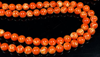 Sea Sediment Jasper Mala Beads Necklace