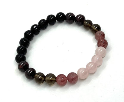 Capricorn Birthstone Bracelet (8mm) - Cultivate Balance & Manifest Dreams - Multi-Chakra Alignment - Wrist Size 7.5 Inches