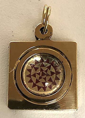 AWAKEN YOUR KUNDALINI Baglamukhi Yantra Kavach Pendant - Brass - Approx. 1" Inch - Overcome Obstacles, Fears - Victory Over Enemies