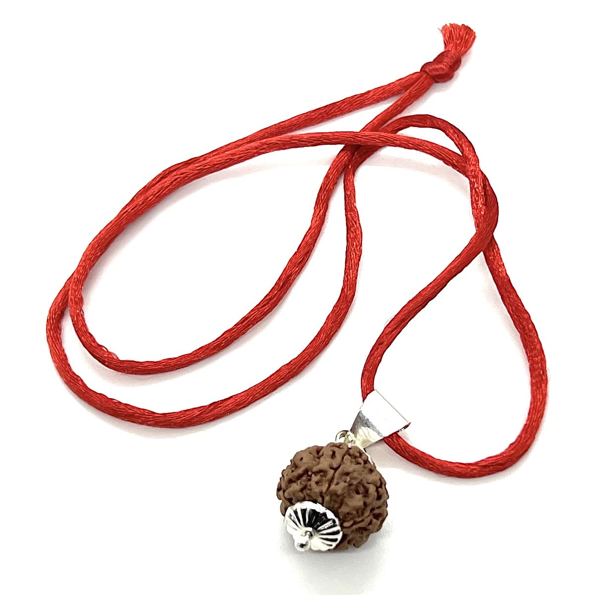 Embrace Balance & Clarity: Certified 5 Mukhi Rudraksha Pendant Necklace - Taurus & Libra Birthstone - Throat Chakra Alignment