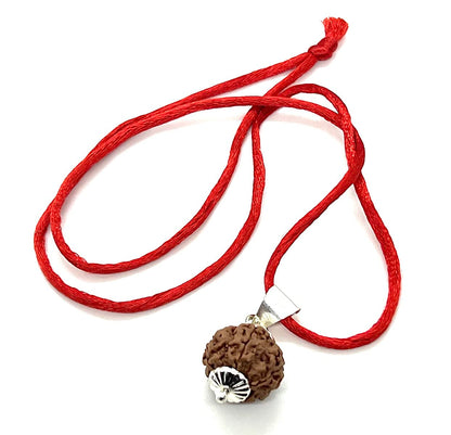 Embrace Balance & Clarity: Certified 5 Mukhi Rudraksha Pendant Necklace - Taurus & Libra Birthstone - Throat Chakra Alignment
