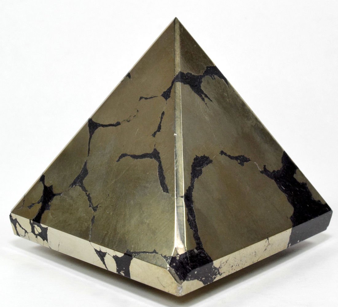 Pyrite Crystal Pyramid | 2-Inch Empowerment Stone | TATTVA Collection
