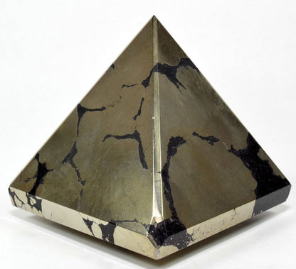 Pyrite Crystal Pyramid | 2-Inch Empowerment Stone | TATTVA Collection