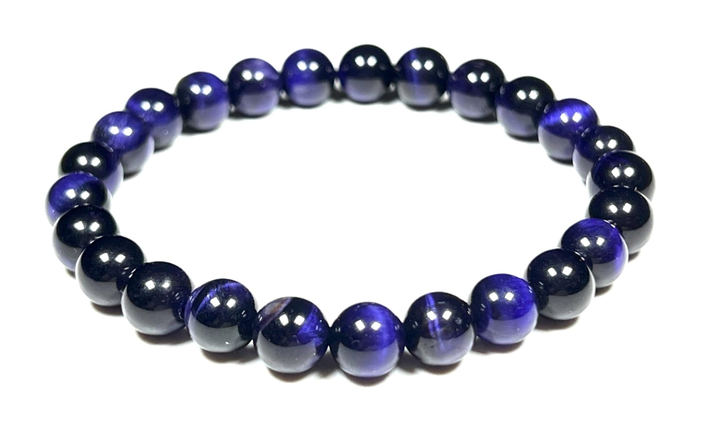 Tiger's Eye Stretch Bracelet – 8mm Beads – Multicolor Options – Solar Plexus Chakra & Zodiac Birthstones – Meditation Jewelry