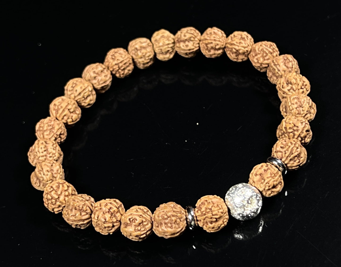 Lava Rock  & Rudraksha Bracelet  | Throat & Root Chakra Healing | Taurus & Libra