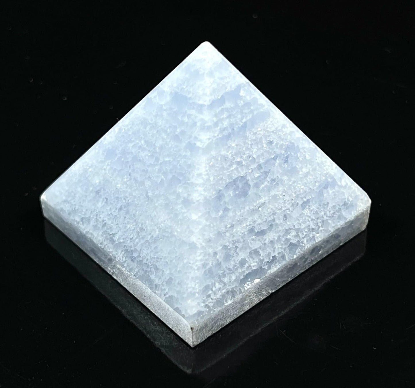 Blue Calcite Crystal Pyramid | 2-Inch Soothing Stone | TATTVA Collection