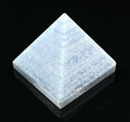 Blue Calcite Crystal Pyramid | 2-Inch Soothing Stone | TATTVA Collection