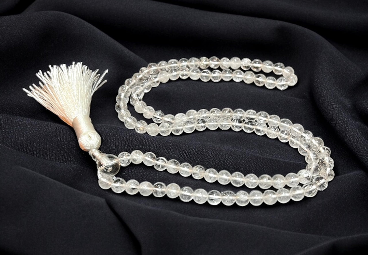 Awaken Your Kundalini Crystals Mala Beads Necklace Reiki Healing Stones Blessed & Energized Handmade 108 Buddhist Prayer Beads - Comes w/Velvet Pouch