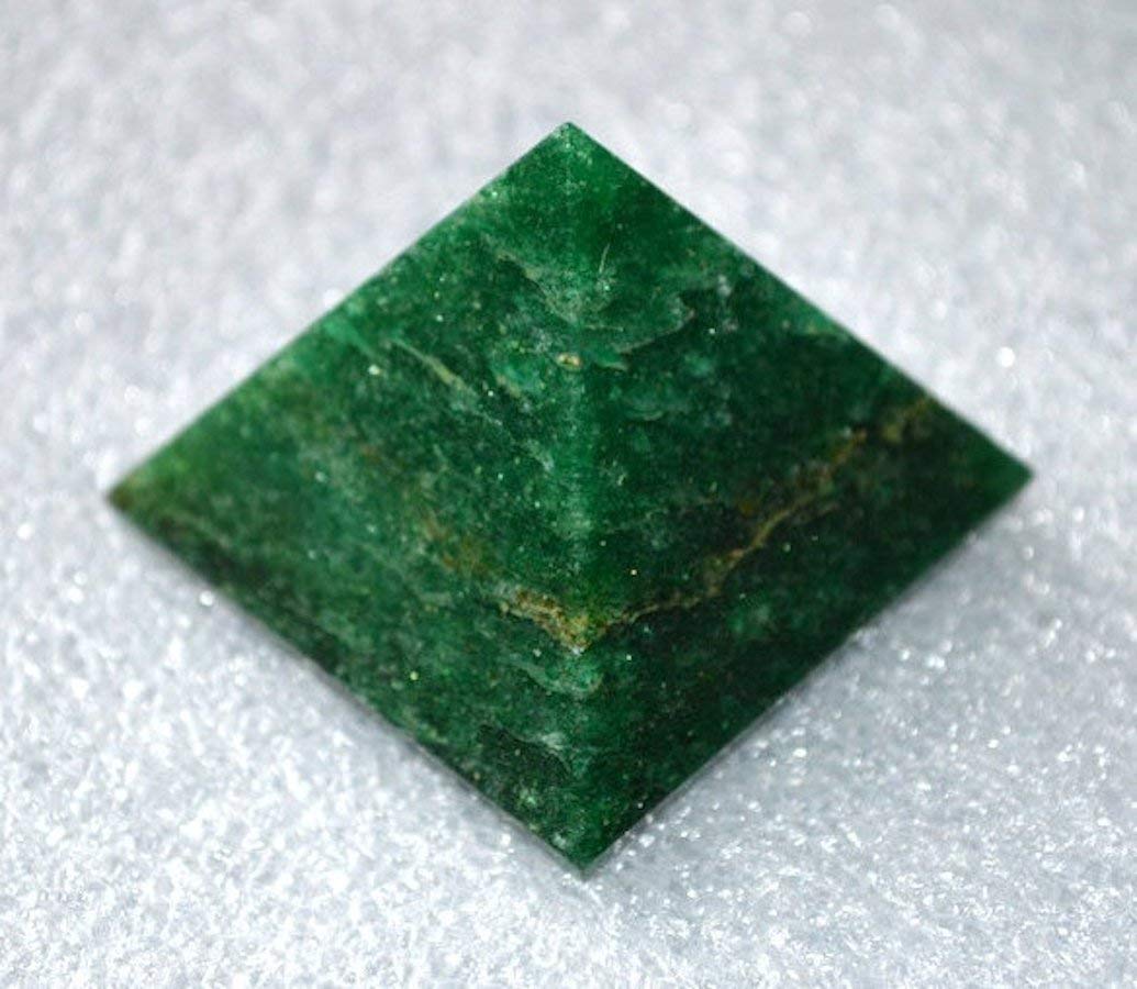 Green Jade Crystal Pyramid | 2-Inch Stone of Harmony | TATTVA Collection