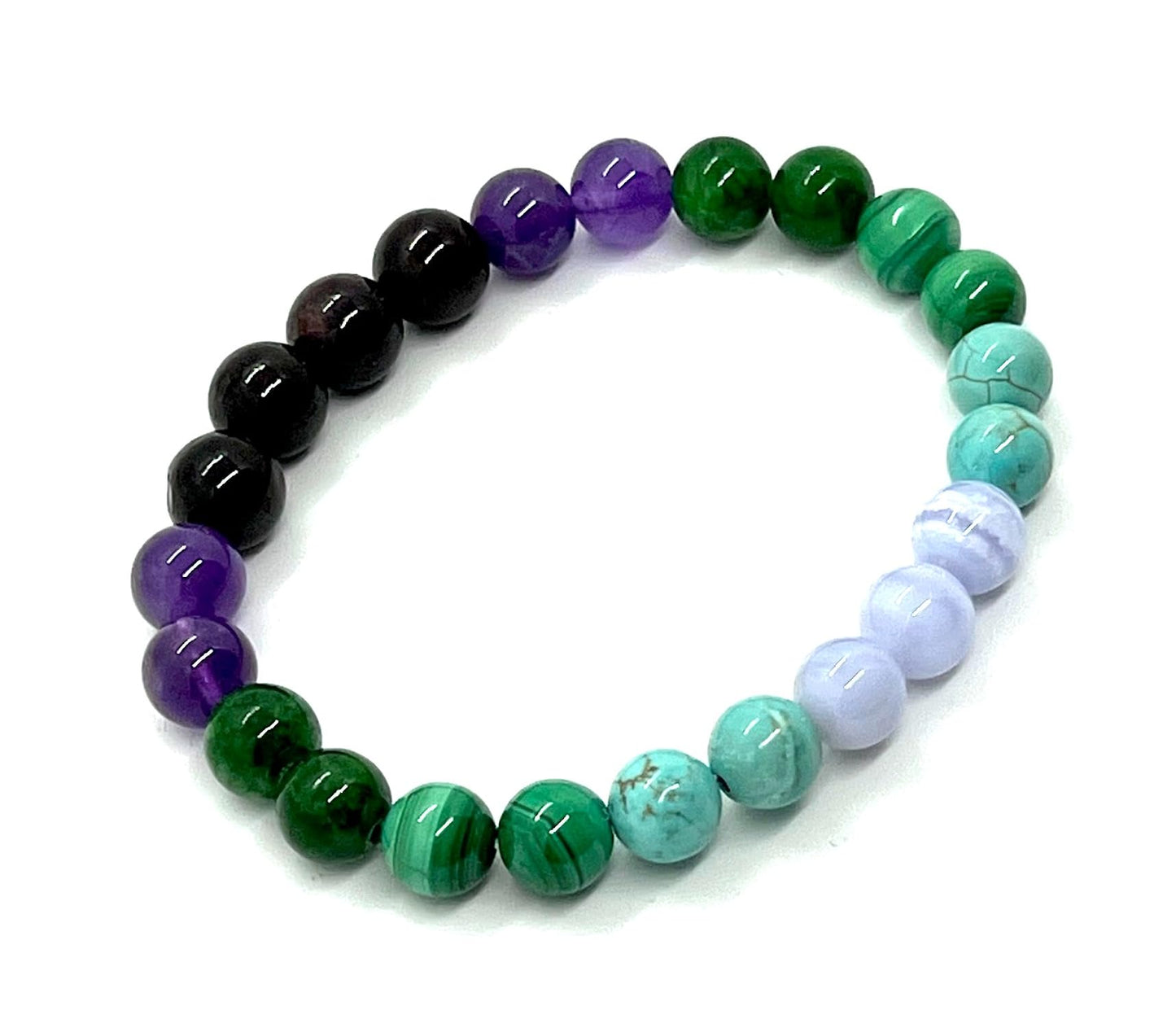 Sagittarius Birthstone Bracelet (8mm) - Embrace Your Wanderlust - Multi-Chakra & Multi-Gemstone for Adventure & Optimism