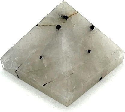 Rutilated Quartz Crystal Pyramid | 2-Inch Energy Stone | TATTVA Collection