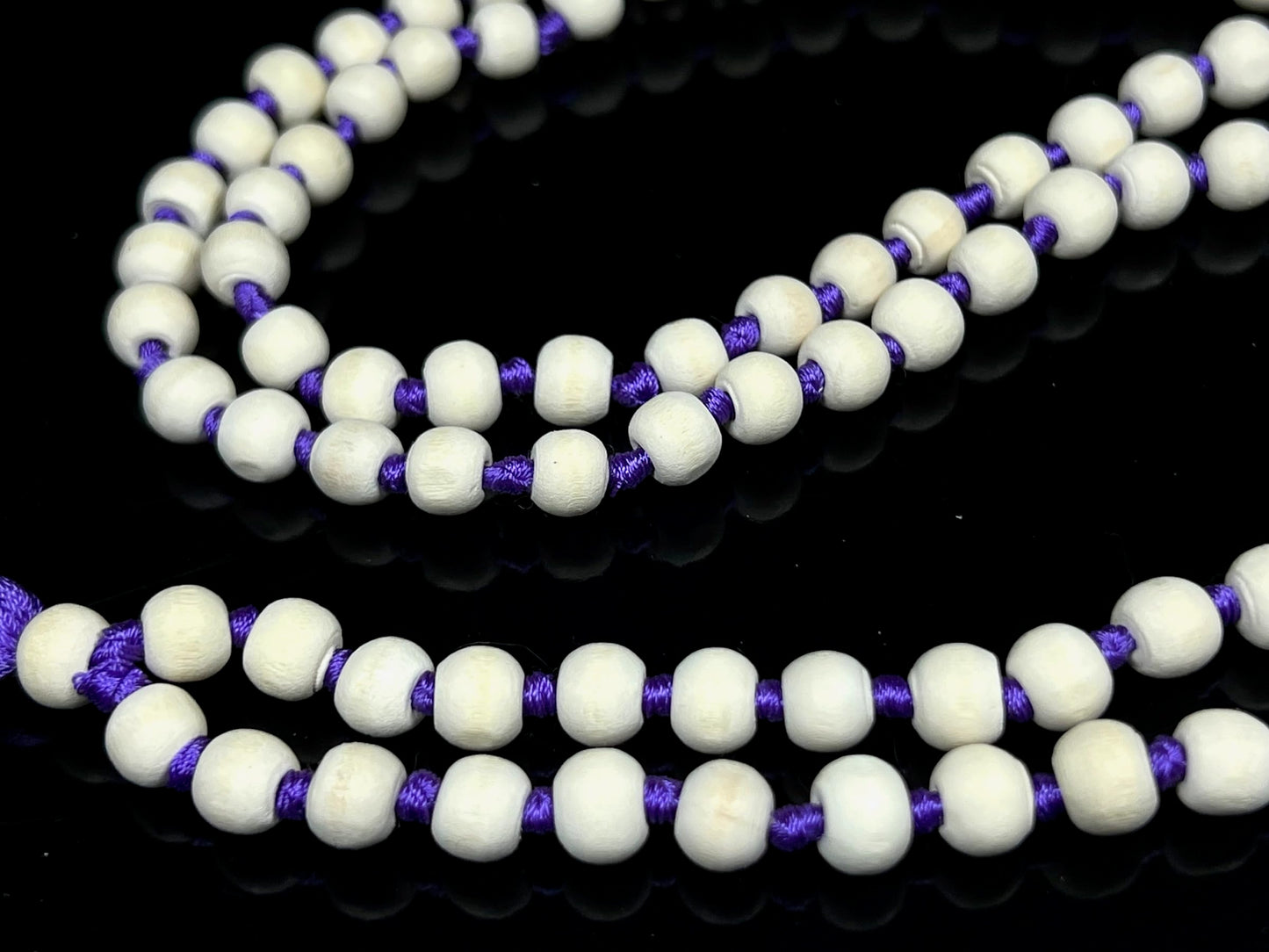 Hand-Knotted Tulsi Mala Beads Necklace – Natural & Ethically Sourced - 8mm 108 Beads – 7 Chakra Colors – Chakra Balancing & All Zodiac Birthstones – Spiritual Jewelry