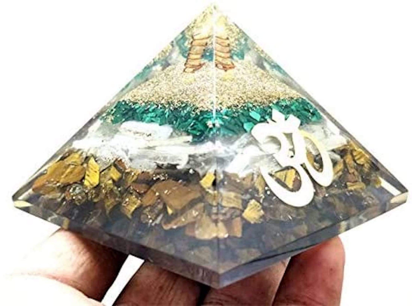 7 Chakra Orgone Crystal Pyramid | 3-Inch Energy Amplifier | TATTVA Collection