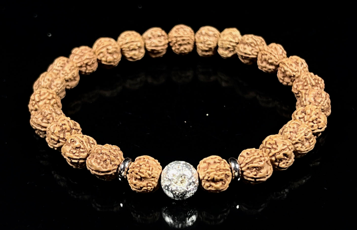 Lava Rock  & Rudraksha Bracelet  | Throat & Root Chakra Healing | Taurus & Libra