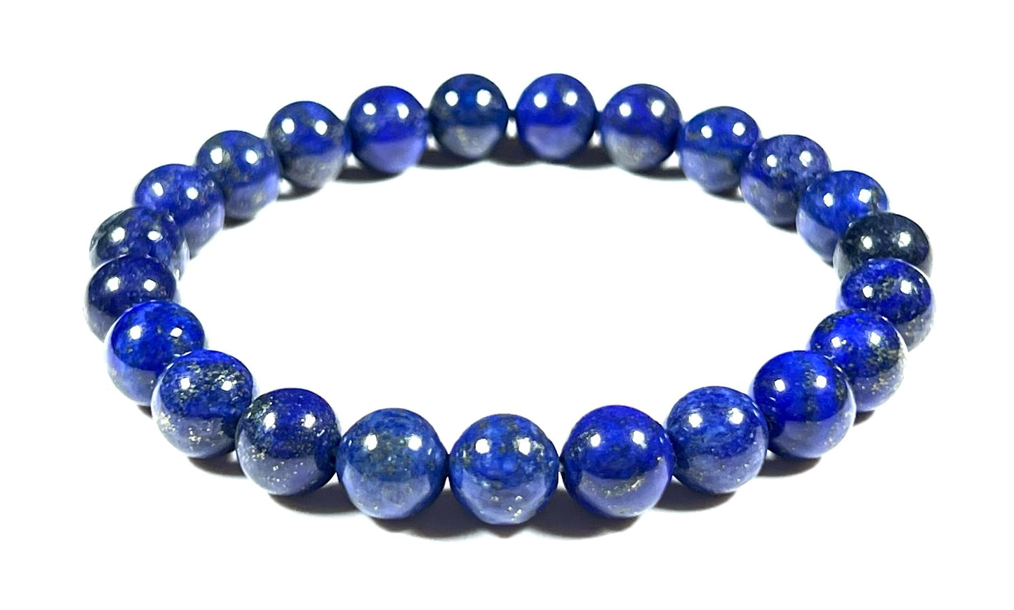 Blue Lapis Lazuli Stretch Bracelet - Throat Chakra Activation - Embrace Your Voice - 8mm Bead size