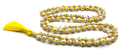 AWAKEN YOUR KUNDALINI Hand Knotted Tulsi Mala Beads Necklace - Gemini Sun Sign, Heart Chakra, 8mm 108 Prayer Beads
