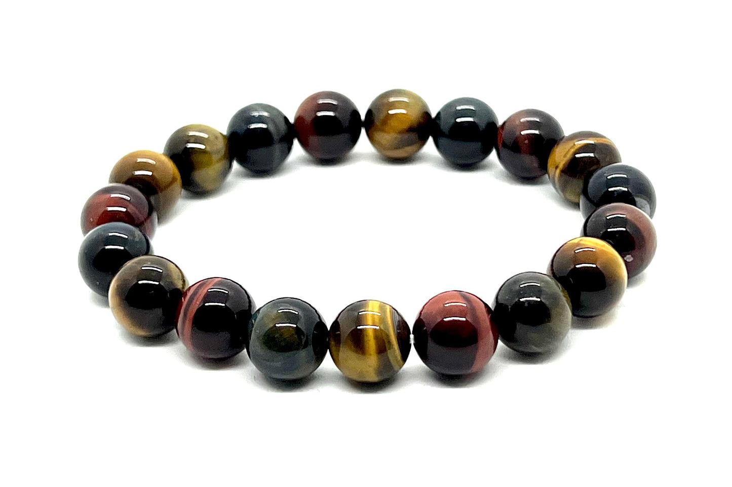 Tiger's Eye Stretch Bracelet – 10mm Mala Beads – Natural & Ethically Sourced – Solar Plexus Chakra & Birthstone Jewelry