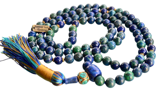 Azurite Mala Necklace | Third Eye - Ajna Chakra | CELESTA Collection