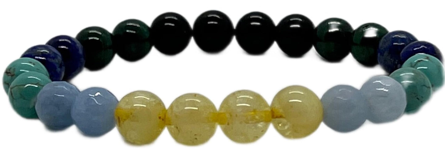 Scorpio Birthstone Bracelet (8mm Beads) - Multi-Chakra Alignment