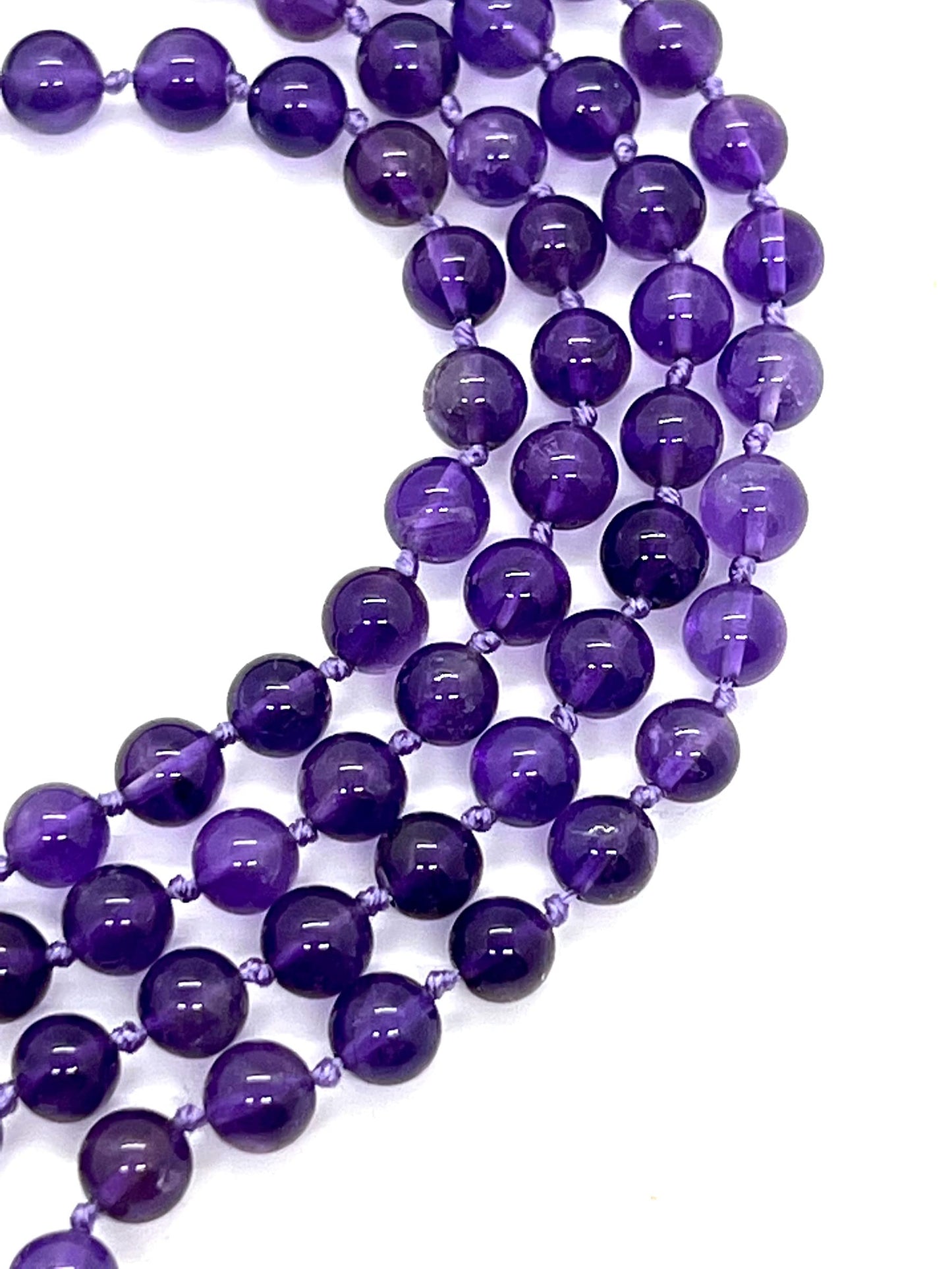 Amethyst Mala Necklace | 108 Beads | SOMA + AJNA Collection
