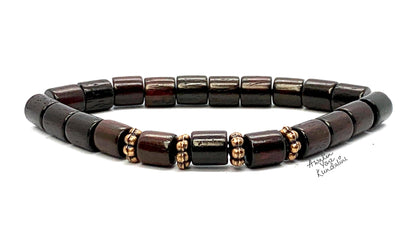 Rosewood Bracelet with Copper Accents | ARANYA Collection