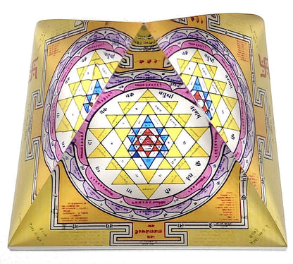 Sri Yantra Crystal Pyramid | 3-Inch Sacred Geometry Tool | TATTVA Collection