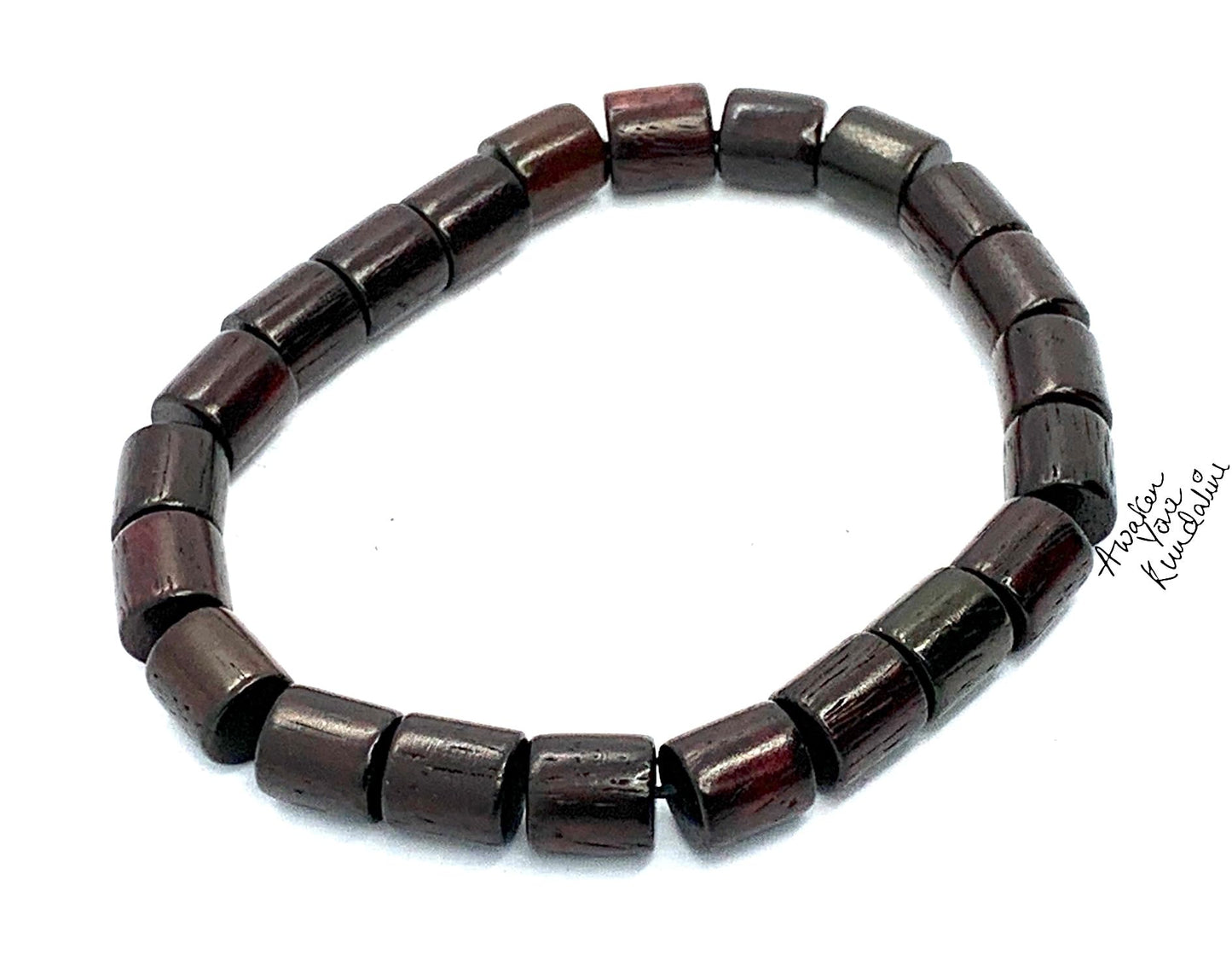 Cylindrical Rosewood Beaded Bracelet | ARANYA Collection