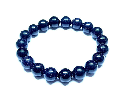 Blue Goldstone Bracelet | 10mm Beads | TARA Collection by AYK