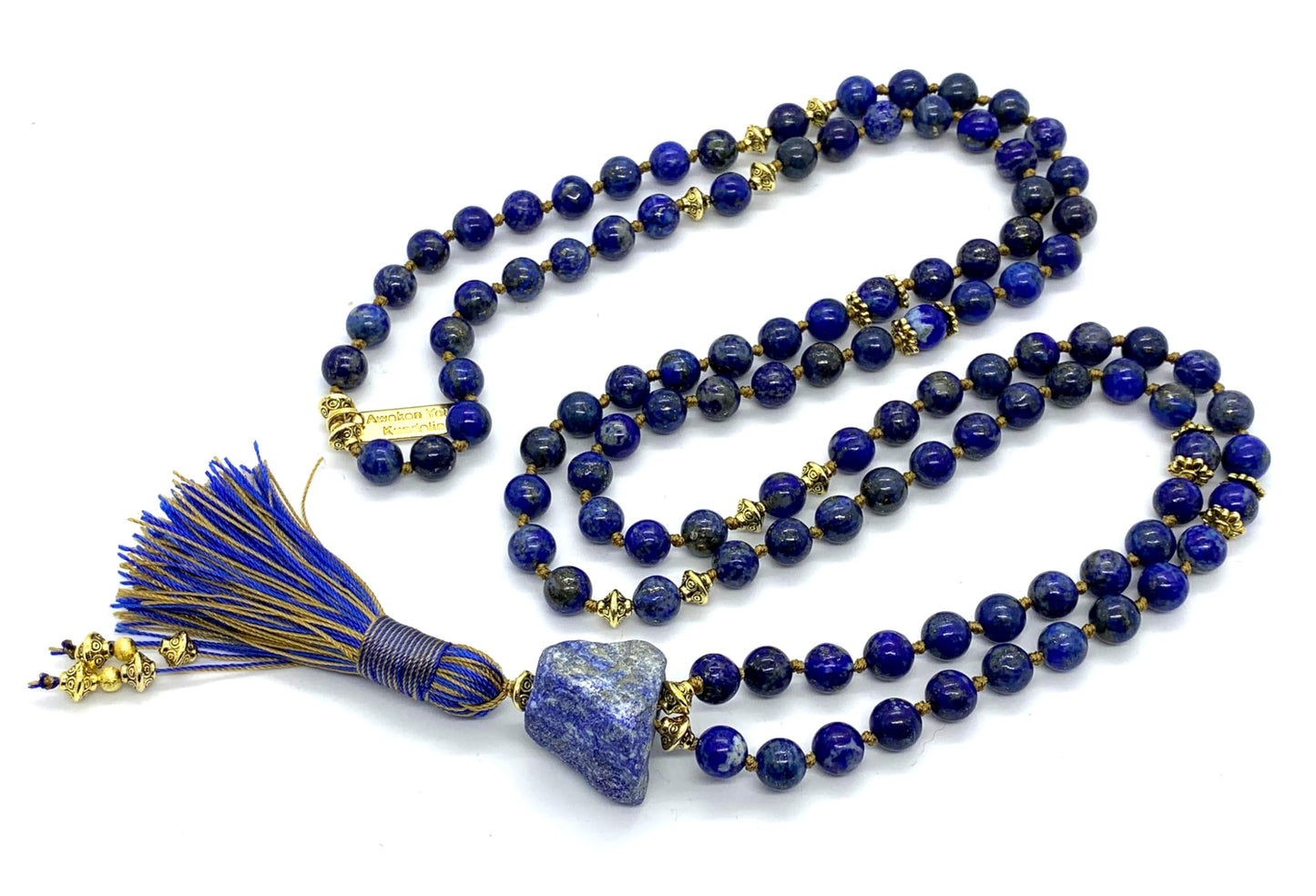 Lapis Lazuli Mala Necklace | 108 Beads Hand-Knotted | SATYA Collection