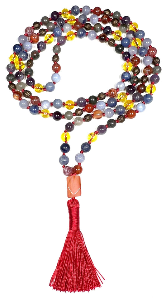Ultimate Aries Zodiac Mala Necklace | 108 Beads | ASTRA Collection