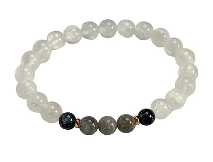 Blue Kyanite & Labradorite Stretch Bracelet for Crown Chakra | ALIGN Collection