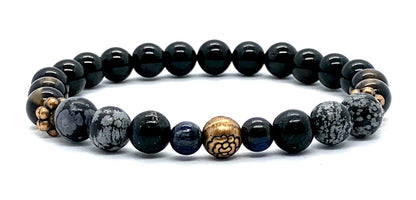 Pluto Retrograde Planet Protection Stretch Bracelet - Capricorn Birthstone - Saturn Astrological Sign - Root Chakra