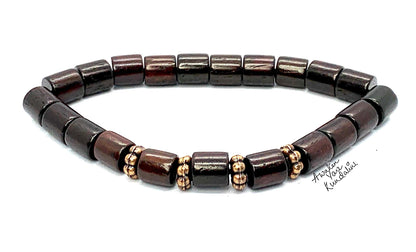 Rosewood Bracelet with Copper Accents | ARANYA Collection