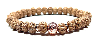 Lava Rock  & Rudraksha Bracelet  | Throat & Root Chakra Healing | Taurus & Libra